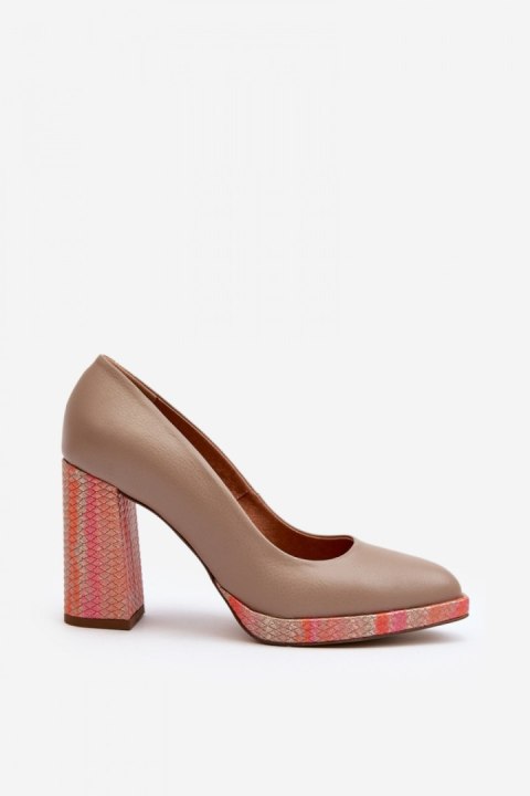 Czółenka Model Laura Messi 2746/252-837 Beige - Step in style Czółenka Model Laura Messi 2746/252-837 Beige - Step in style