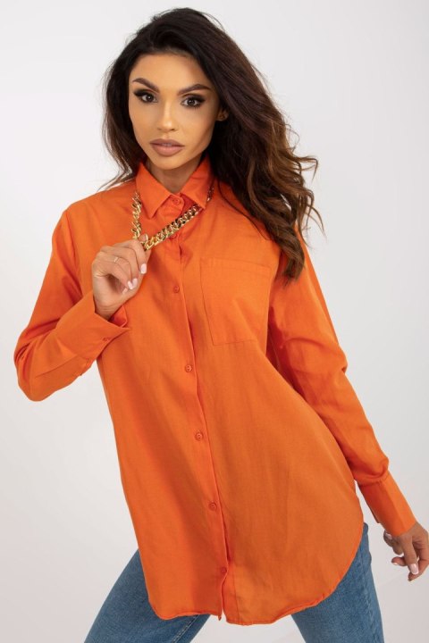 Koszula Damska Model TO-KS-7183.01P Orange - Factory Price Koszula Damska Model TO-KS-7183.01P Orange - Factory Price
