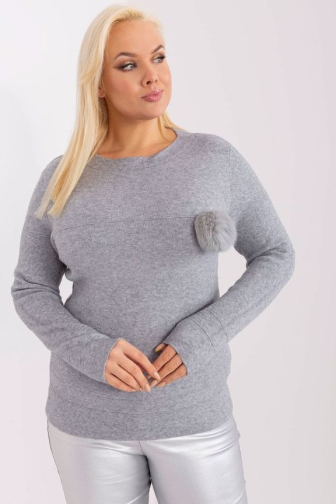 Sweter Damski Model PM-SW-PM-3706.10X Grey - Factory Price Sweter Damski Model PM-SW-PM-3706.10X Grey - Factory Price