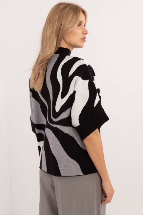 Sweter Damski Model PM-SW-SC209.38 Grey/Black - Factory Price Sweter Damski Model PM-SW-SC209.38 Grey/Black - Factory Price