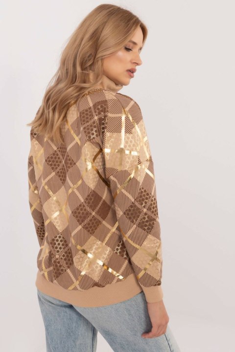 Bluza Damska Model CLM-BL-1259.59 Camel - Factory Price Bluza Damska Model CLM-BL-1259.59 Camel - Factory Price