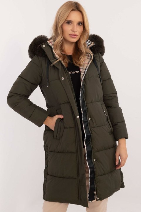 Kurtka Damska Model SK-KR-HH-2406.32P Khaki - Factory Price Kurtka Damska Model SK-KR-HH-2406.32P Khaki - Factory Price