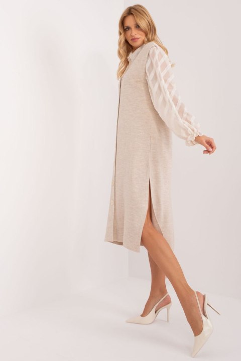 Sukienka Model BA-SK-6109.07 Light Beige - Badu Sukienka Model BA-SK-6109.07 Light Beige - Badu