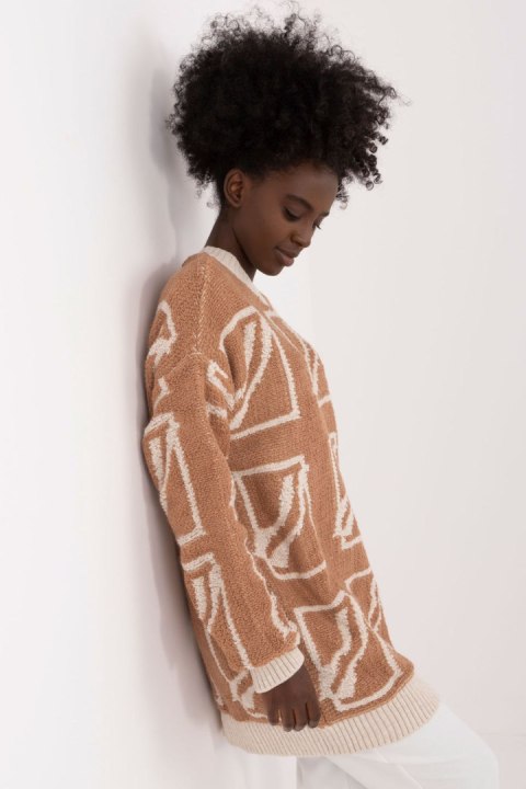 Sweter Damski Model BA-SW-0277.02 Camel - Badu Sweter Damski Model BA-SW-0277.02 Camel - Badu