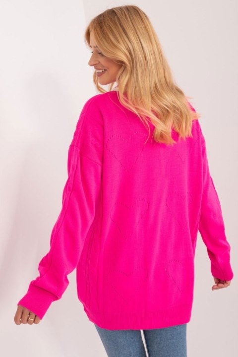 Sweter Damski Model BA-SW-12055.14X Fluo Pink - Badu Sweter Damski Model BA-SW-12055.14X Fluo Pink - Badu