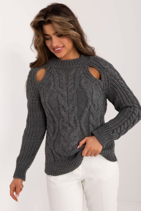 Sweter Damski Model BA-SW-1560.19 Dark Grey - Badu Sweter Damski Model BA-SW-1560.19 Dark Grey - Badu