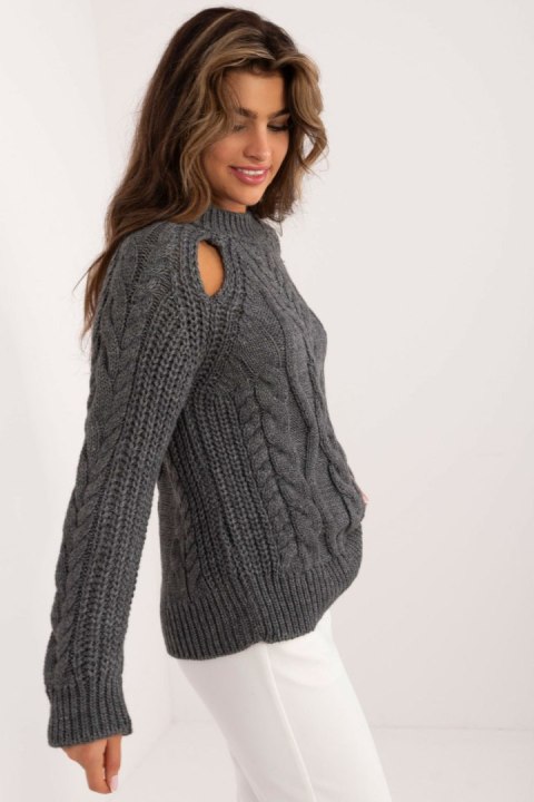 Sweter Damski Model BA-SW-1560.19 Dark Grey - Badu Sweter Damski Model BA-SW-1560.19 Dark Grey - Badu