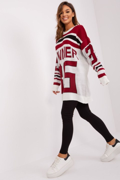 Sweter Damski Model BA-SW-2206.48P Bordo - Badu Sweter Damski Model BA-SW-2206.48P Bordo - Badu