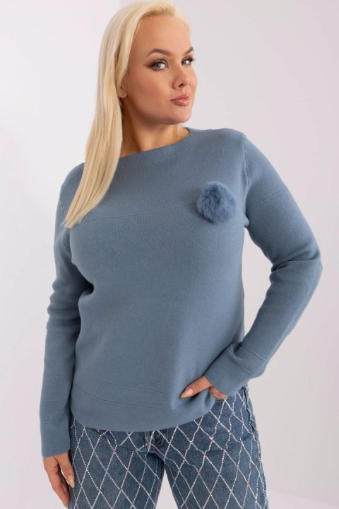 Sweter Damski Model PM-SW-PM-3706.10X Grey/Blue - Factory Price Sweter Damski Model PM-SW-PM-3706.10X Grey/Blue - Factory Price