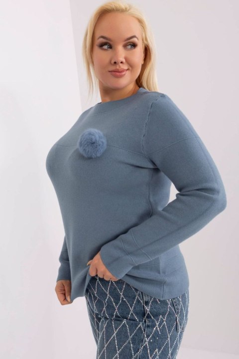Sweter Damski Model PM-SW-PM-3706.10X Grey/Blue - Factory Price Sweter Damski Model PM-SW-PM-3706.10X Grey/Blue - Factory Price