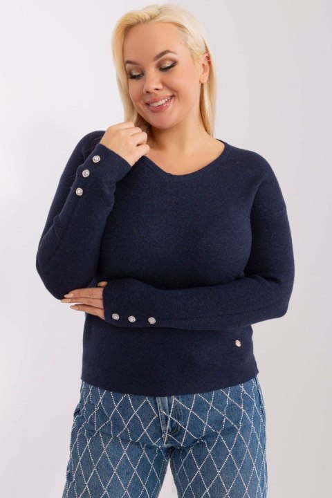 Sweter Damski Model PM-SW-PM1020.12P Navy - Factory Price Sweter Damski Model PM-SW-PM1020.12P Navy - Factory Price