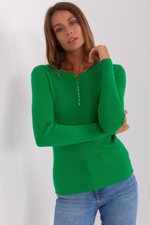 Sweter Damski Model PM-SW-Y-0078.87 Green - Factory Price Sweter Damski Model PM-SW-Y-0078.87 Green - Factory Price