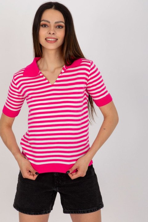 Bluzka Model BA-BZ-1439.68 Fluo Pink - Badu Bluzka Model BA-BZ-1439.68 Fluo Pink - Badu