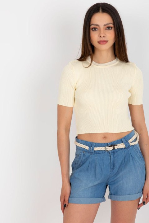 Bluzka Model BA-BZ-2305.32 Light Beige - Badu Bluzka Model BA-BZ-2305.32 Light Beige - Badu