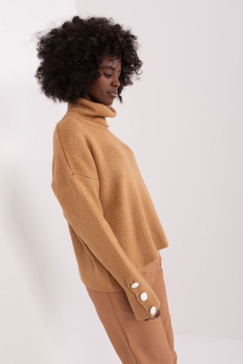 Golf Damski Model BA-SW-015.01P Light Brown - Badu Golf Damski Model BA-SW-015.01P Light Brown - Badu