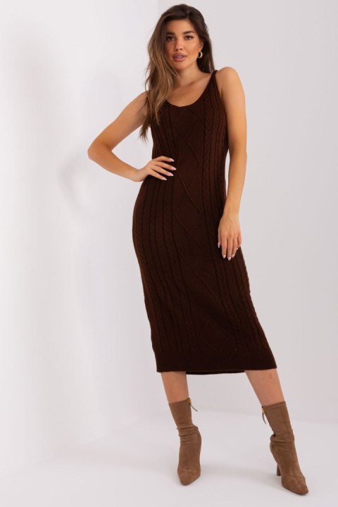 Sukienka Komplet Model BA-KMPL-0269.39P Dark Brown - Badu Sukienka Komplet Model BA-KMPL-0269.39P Dark Brown - Badu