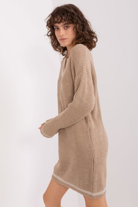 Sukienka Model BA-SK-8023-1.29X Dark Beige - Badu Sukienka Model BA-SK-8023-1.29X Dark Beige - Badu