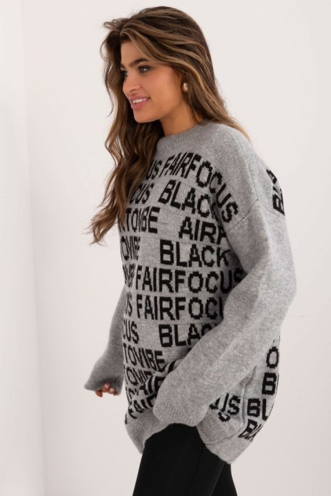 Sweter Damski Model BA-SW-0546.07 Grey - Badu Sweter Damski Model BA-SW-0546.07 Grey - Badu