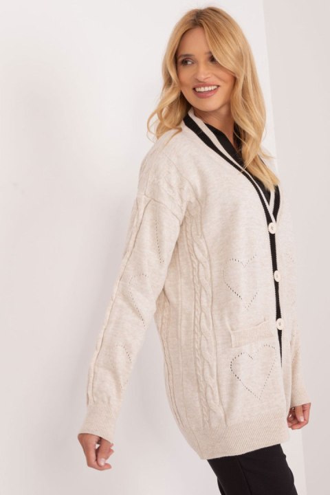 Sweter Damski Model BA-SW-12055.14X Light Beige - Badu Sweter Damski Model BA-SW-12055.14X Light Beige - Badu