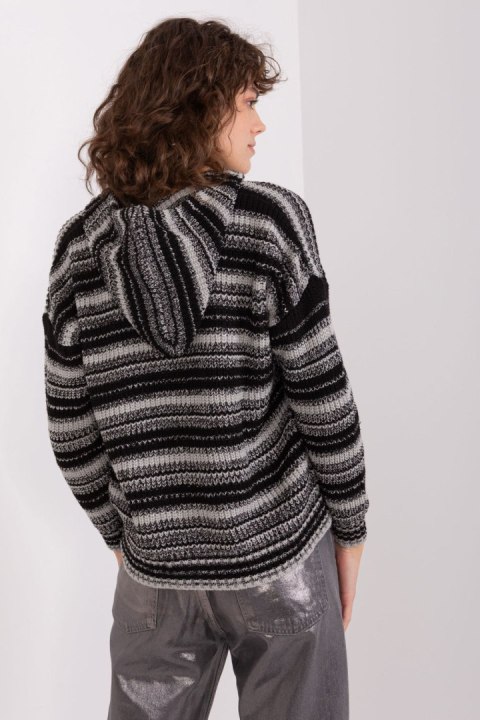 Sweter Damski Model BA-SW-8000.56P Grey/Black - Badu Sweter Damski Model BA-SW-8000.56P Grey/Black - Badu