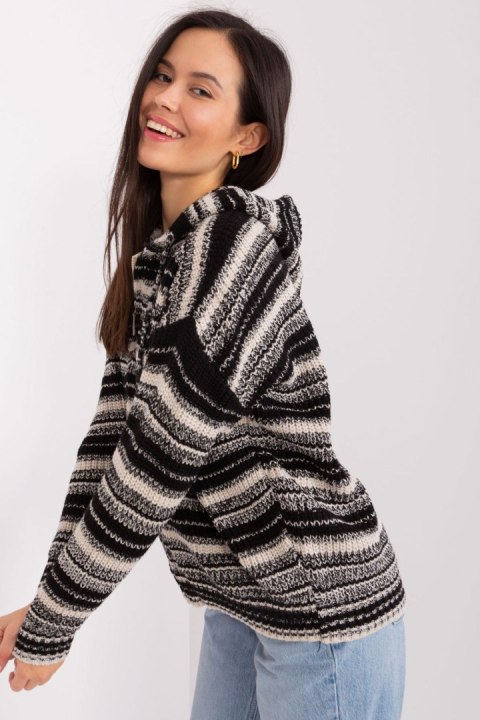 Sweter Damski Model BA-SW-8000.72P Black/Beige - Badu Sweter Damski Model BA-SW-8000.72P Black/Beige - Badu