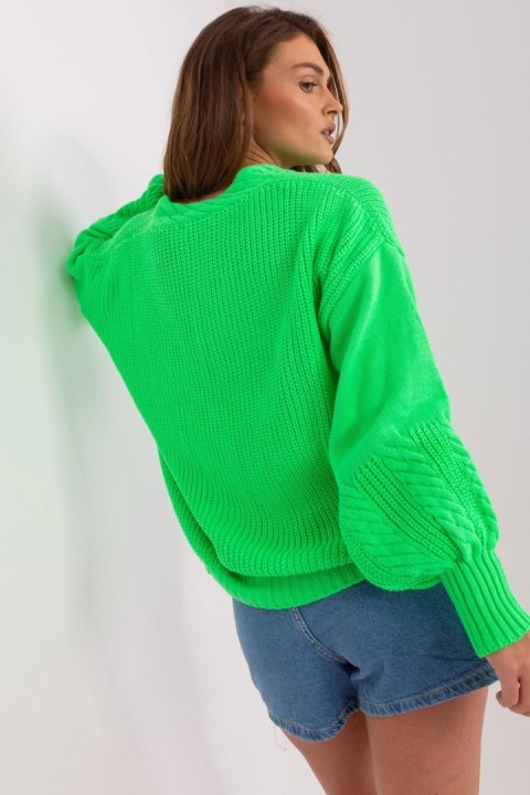 Sweter Damski Model BA-SW-8014.17P Fluo Green - Badu Sweter Damski Model BA-SW-8014.17P Fluo Green - Badu