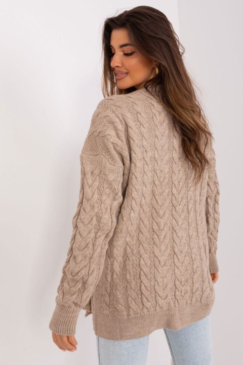 Sweter Damski Model BA-SW-8027.46P Dark Beige - Badu Sweter Damski Model BA-SW-8027.46P Dark Beige - Badu