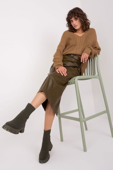 Sweter Damski Model BA-SW-8028.36P Camel - Badu Sweter Damski Model BA-SW-8028.36P Camel - Badu