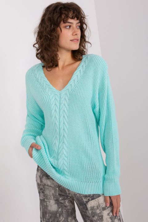 Sweter Damski Model BA-SW-8028.36P Mint - Badu Sweter Damski Model BA-SW-8028.36P Mint - Badu