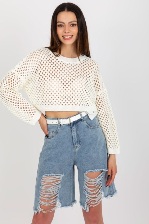 Sweter Damski Model BA-SW-9008.35P Ecru - Badu Sweter Damski Model BA-SW-9008.35P Ecru - Badu