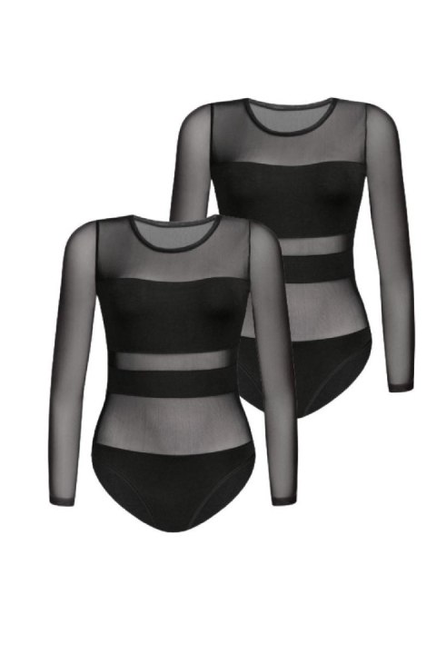 Komplet body Model 2405-2 Stripy Black - Teyli Komplet body Model 2405-2 Stripy Black - Teyli