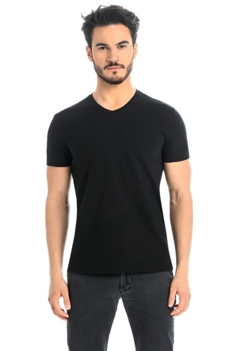 T-shirt Męski Model Dany V 1503 Black - Teyli T-shirt Męski Model Dany V 1503 Black - Teyli