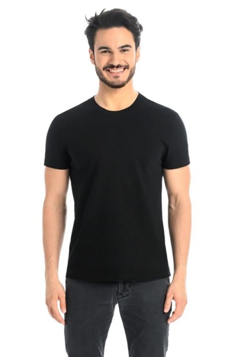 T-shirt Męski Model Luca 1502 Black - Teyli T-shirt Męski Model Luca 1502 Black - Teyli