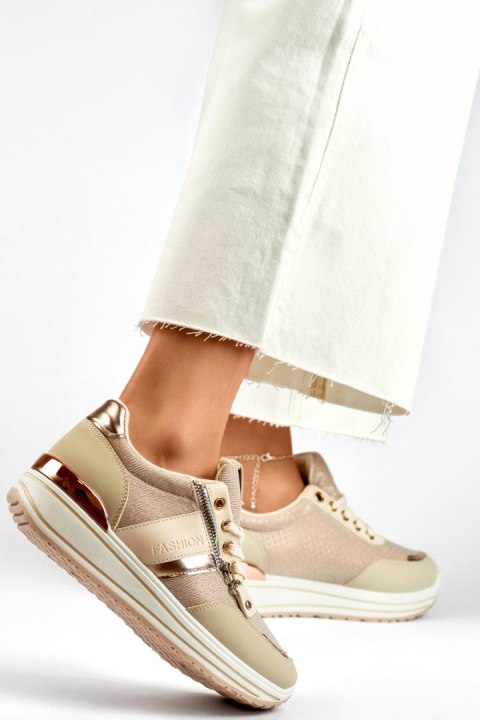 Buty Sportowe Model 9053-SP-BE Beige - PRIMO Buty Sportowe Model 9053-SP-BE Beige - PRIMO