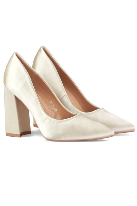 Czółenka Model 9820BE Beige/Gold - PRIMO Czółenka Model 9820BE Beige/Gold - PRIMO