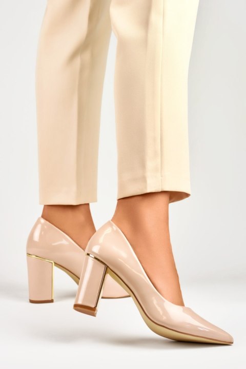 Czółenka Model GD-DO112B-BE Beige - PRIMO Czółenka Model GD-DO112B-BE Beige - PRIMO