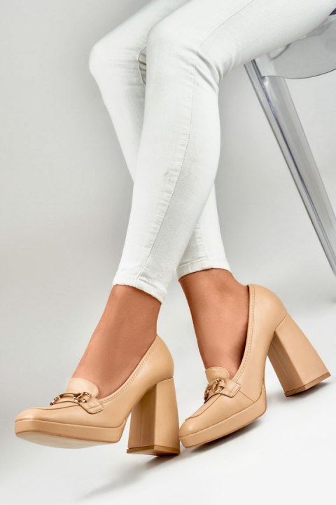 Czółenka Model M047-NU Beige - PRIMO Czółenka Model M047-NU Beige - PRIMO