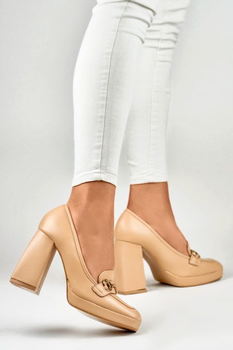 Czółenka Model M047-NU Beige - PRIMO Czółenka Model M047-NU Beige - PRIMO