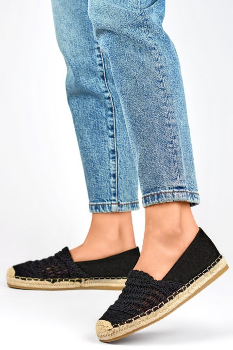Espadryle Model 1494B Black - PRIMO Espadryle Model 1494B Black - PRIMO