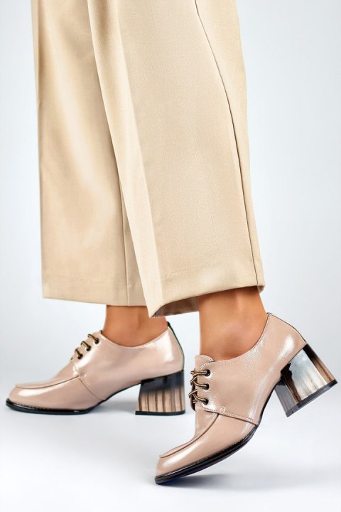 Półbuty Model GD-FL439-D.BE Beige - PRIMO Półbuty Model GD-FL439-D.BE Beige - PRIMO