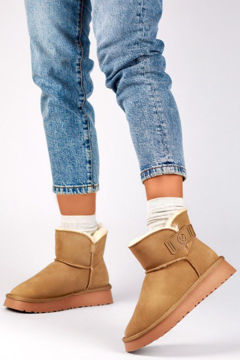 Śniegowce Model 25-97951BE Beige - PRIMO Śniegowce Model 25-97951BE Beige - PRIMO