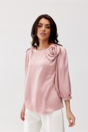 Bluzka Model Giana ROZ BLU0178 Pink - Roco Fashion
