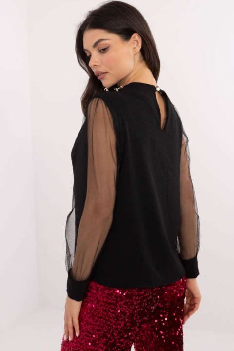 Bluzka Model MI-BZ-278519.03X Black - Italy Moda Bluzka Model MI-BZ-278519.03X Black - Italy Moda