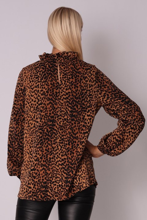 Bluzka Model TA565 Camel - Ax Paris Bluzka Model TA565 Camel - Ax Paris