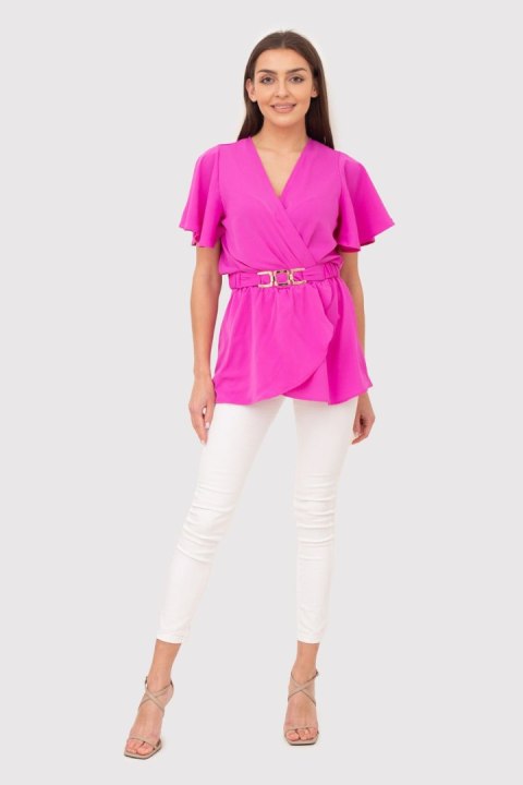 Bluzka Model TA578 Hot Pink - Ax Paris Bluzka Model TA578 Hot Pink - Ax Paris