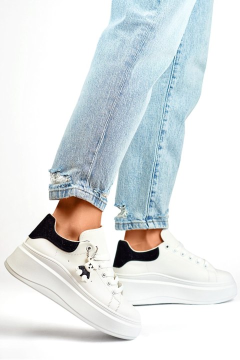 Buty Sportowe Model LL23171W/B White/Black - PRIMO Buty Sportowe Model LL23171W/B White/Black - PRIMO