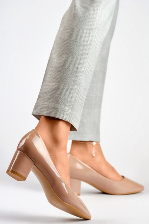 Czółenka Model CIC-312A Beige - PRIMO Czółenka Model CIC-312A Beige - PRIMO