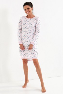 Koszulka nocna Koszula Nocna Model 208 Pink/Grey - Cana