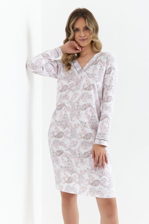 Koszulka nocna Koszula Nocna Model 425 White/Pink - Cana Koszulka nocna Koszula Nocna Model 425 White/Pink - Cana