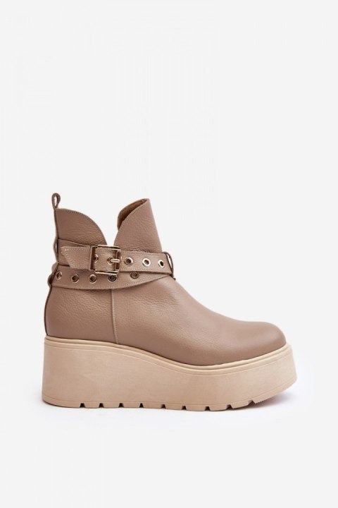 Botki Model Zazoo 1752 Beige - Step in style Botki Model Zazoo 1752 Beige - Step in style